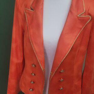 Insight Orange Blazer with Gold Detailing